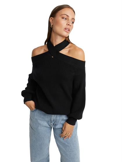 Alix LADIES KNITTED FANCY NECK PULLOVER