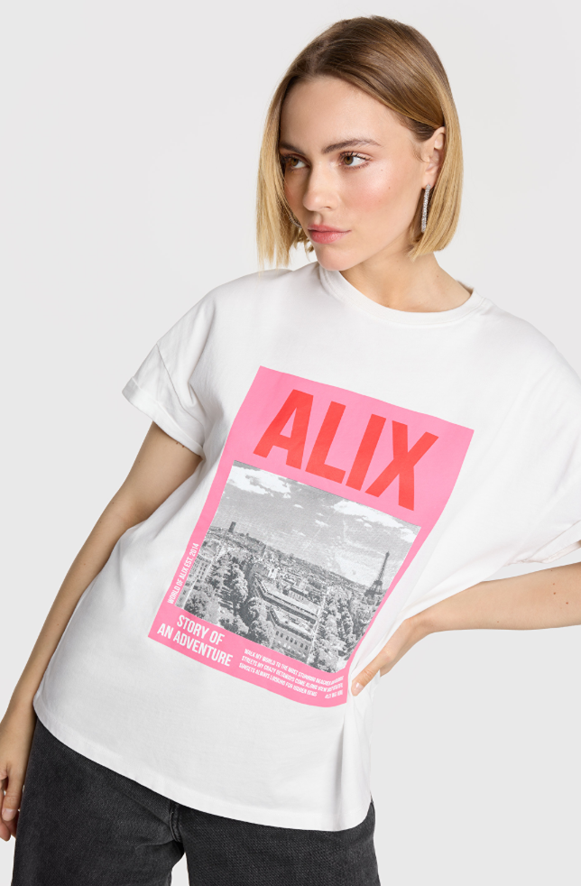 Alix LADIES KNITTED PHOTOPRINT T-SHIRT