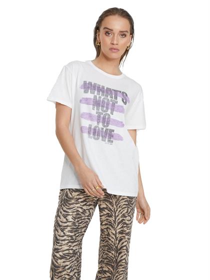 Alix LADIES KNITTED TEXT ARTWORK T-SHIRT
