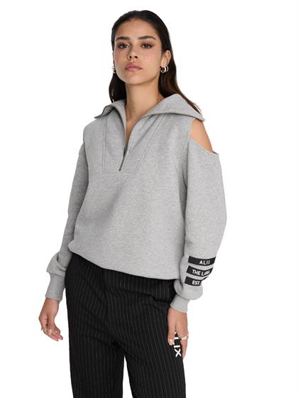 Alix LADIES KNITTED ZIP COLLAR SWEATER