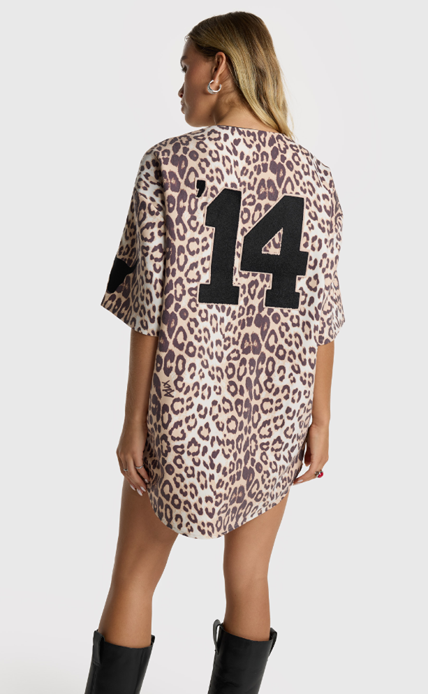 Alix LADIES WOVEN ANIMAL BASEBALL SHIRT