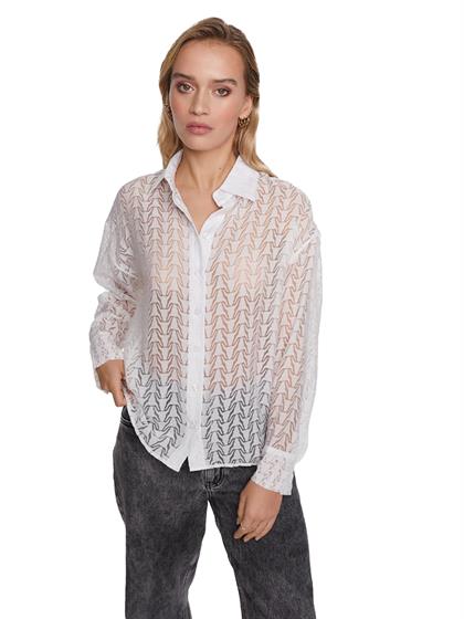 Alix LADIES WOVEN BULL BURN OUT BLOUSE