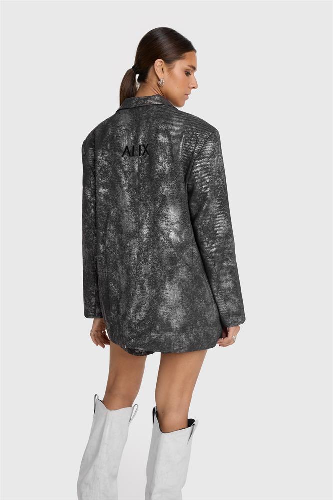 Alix LADIES WOVEN COATED OVERSIZED BLAZER