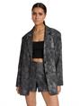 Alix LADIES WOVEN COATED OVERSIZED BLAZER