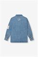 Alix LADIES WOVEN EMBELLISHED DENIM BLOUSE