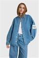 Alix LADIES WOVEN EMBELLISHED DENIM BLOUSE