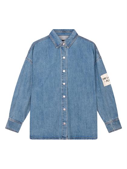 Alix LADIES WOVEN EMBELLISHED DENIM BLOUSE