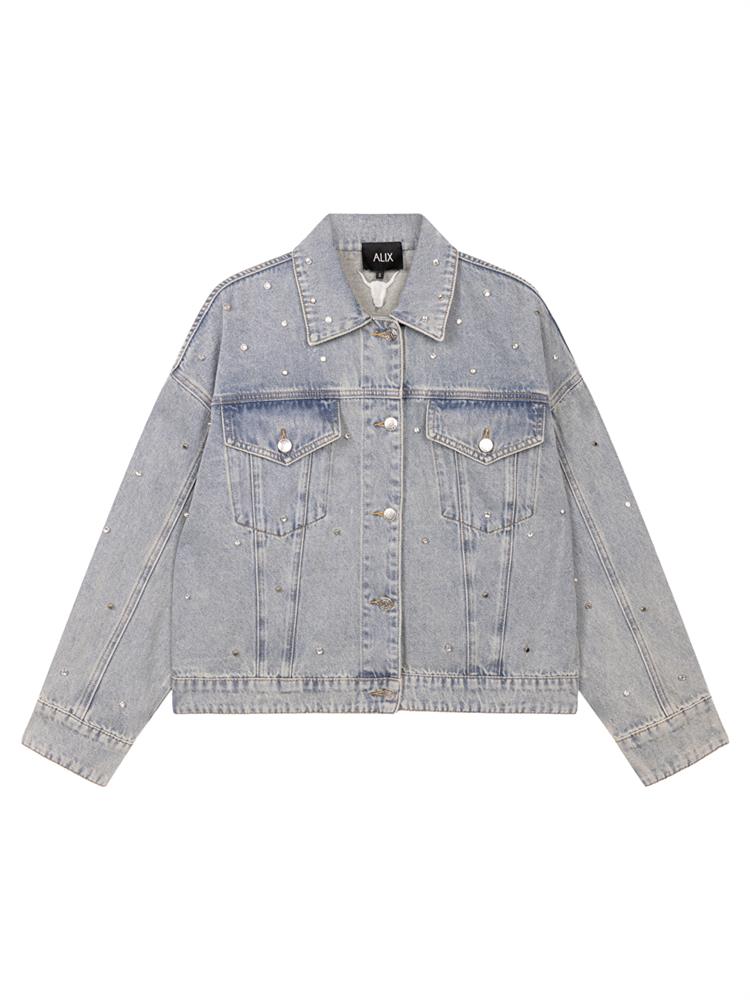 Alix LADIES WOVEN EMBELLISHED DENIM JACKET