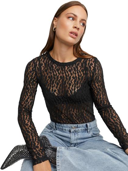 Alix LADIES WOVEN FITTED LACE TOP