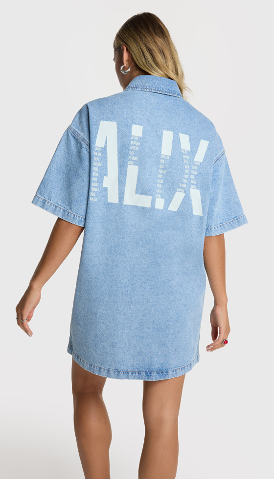 Alix LADIES WOVEN FLOWY SHIRT DRESS