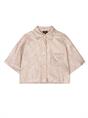 Alix LADIES WOVEN FOIL CROPPED BLOUSE