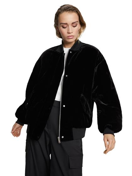 Alix LADIES WOVEN OVERSIZED VELVET BOMBER
