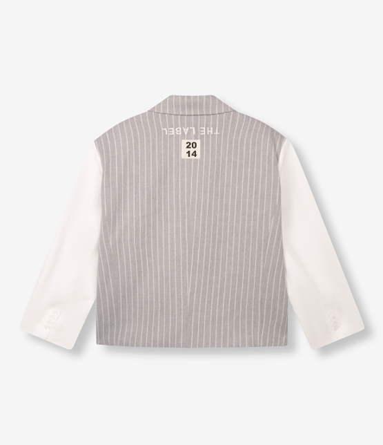 Alix LADIES WOVEN PINSTRIPE CROPPED BLAZER