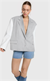 Alix LADIES WOVEN PINSTRIPE CROPPED BLAZER