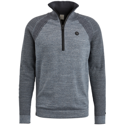 Cast Iron Half zip collar cotton heather pla