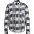 Cast Iron Long Sleeve Shirt Check with Ikat