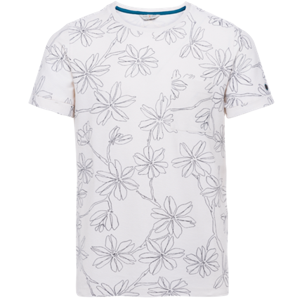Cast Iron Short sleeve r-neck twill flower