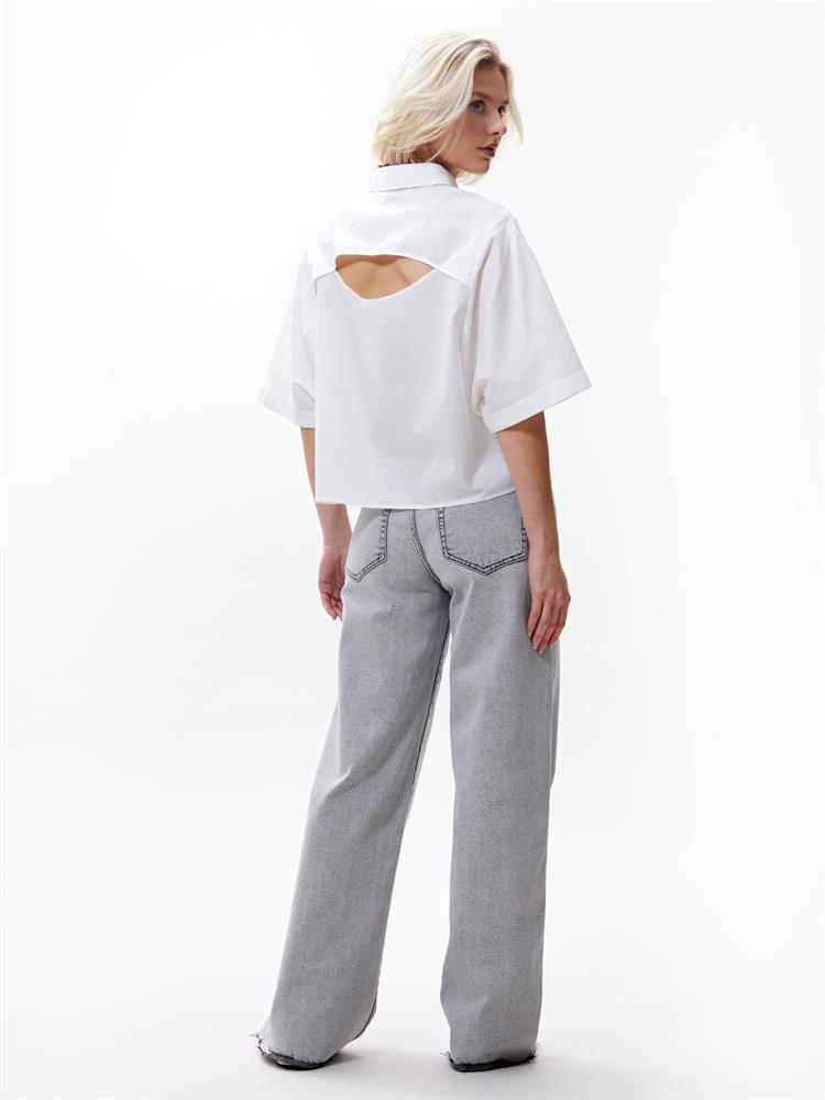 Catwalk Junkie Short sleeve blouse with open back