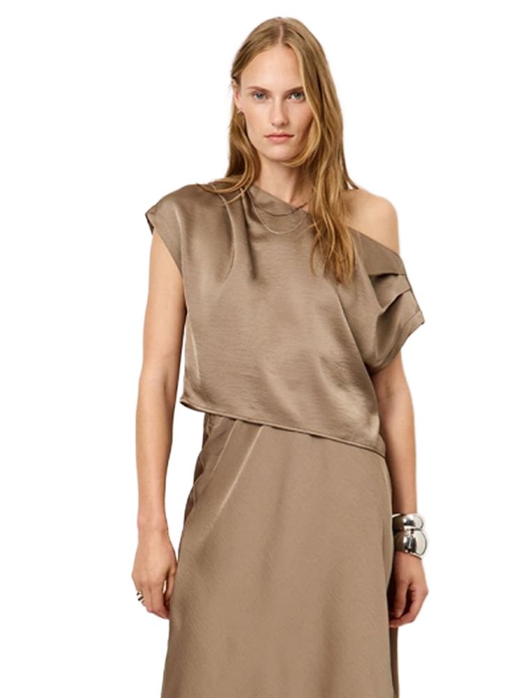 Dante 6 DANTE6-ROAM SATIN DRAPEY TOP