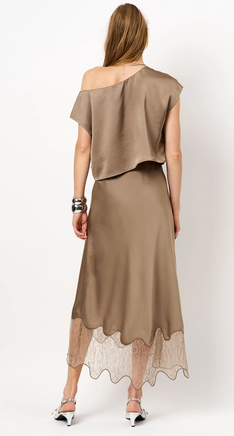 Dante 6 DANTE6-ROAM SATIN DRAPEY TOP