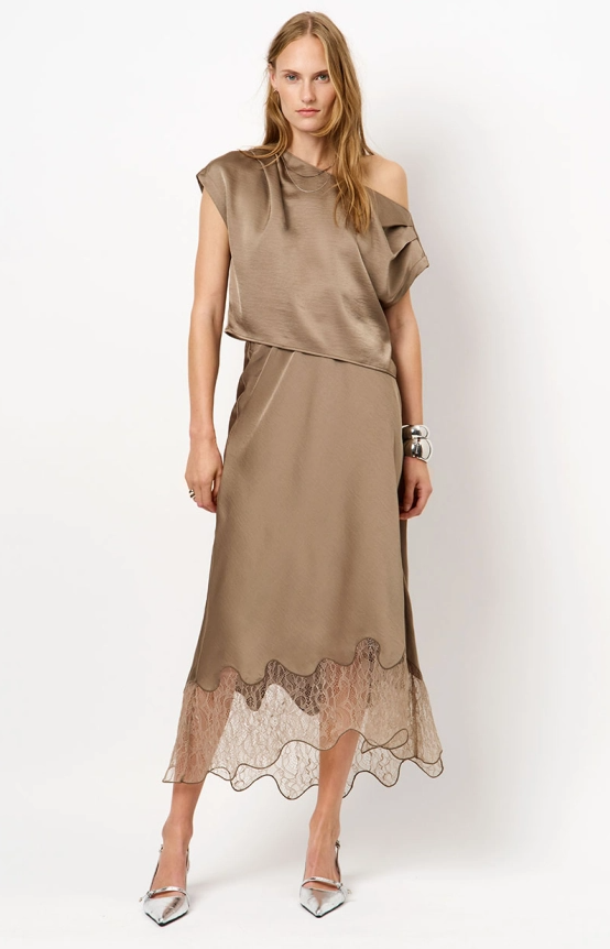 Dante 6 DANTE6-ROAM SATIN DRAPEY TOP