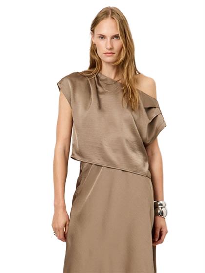 Dante 6 DANTE6-ROAM SATIN DRAPEY TOP