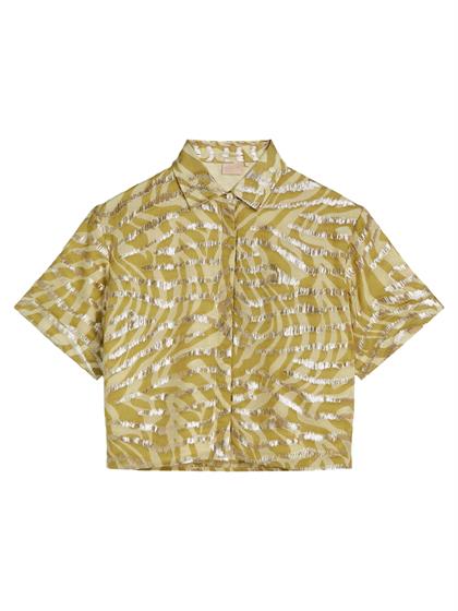 Josh V ZIYA cropped blouse with lurex