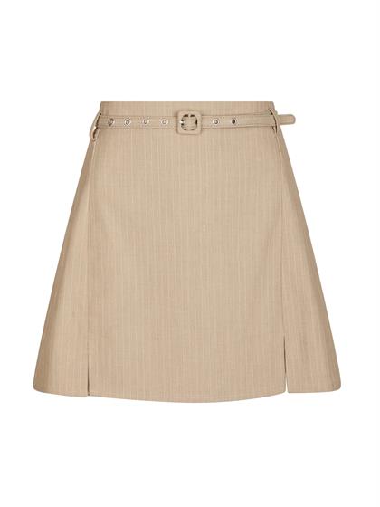 NEO NOIR DONTE MELANGE PINSTRIPE SKIRT