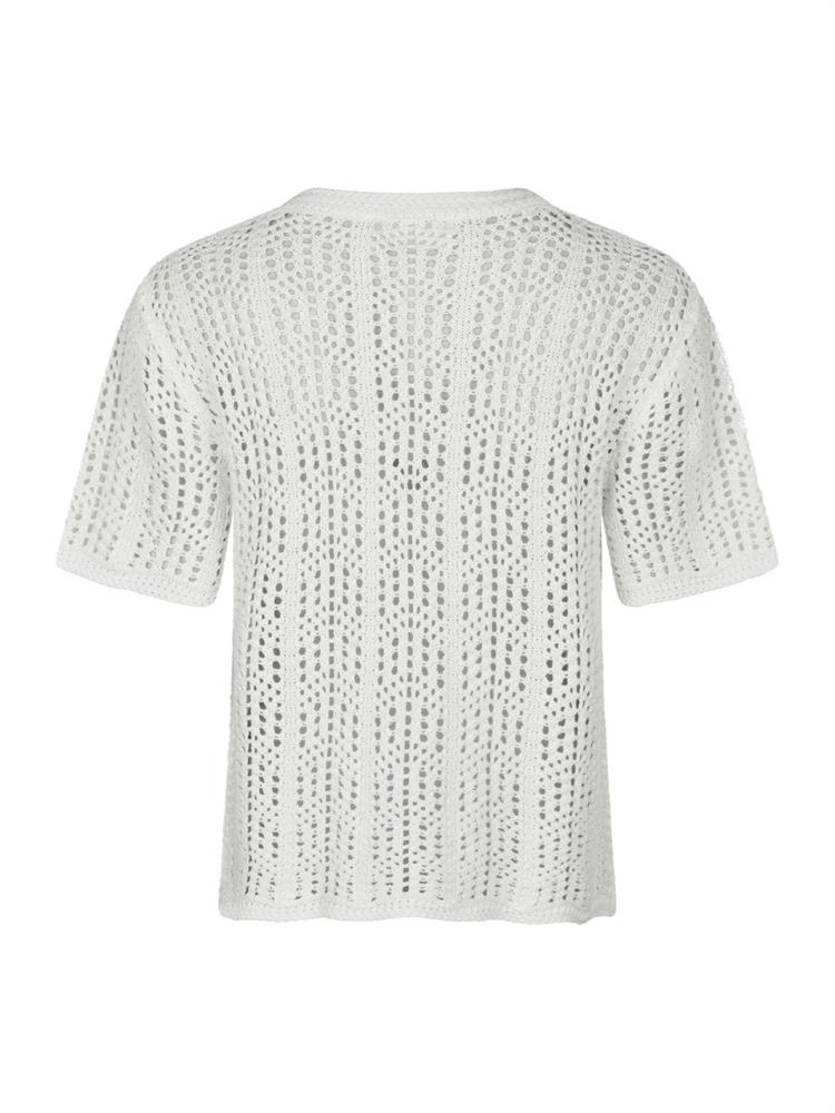 NEO NOIR ELLEN CROCHET KNIT CARDIGAN