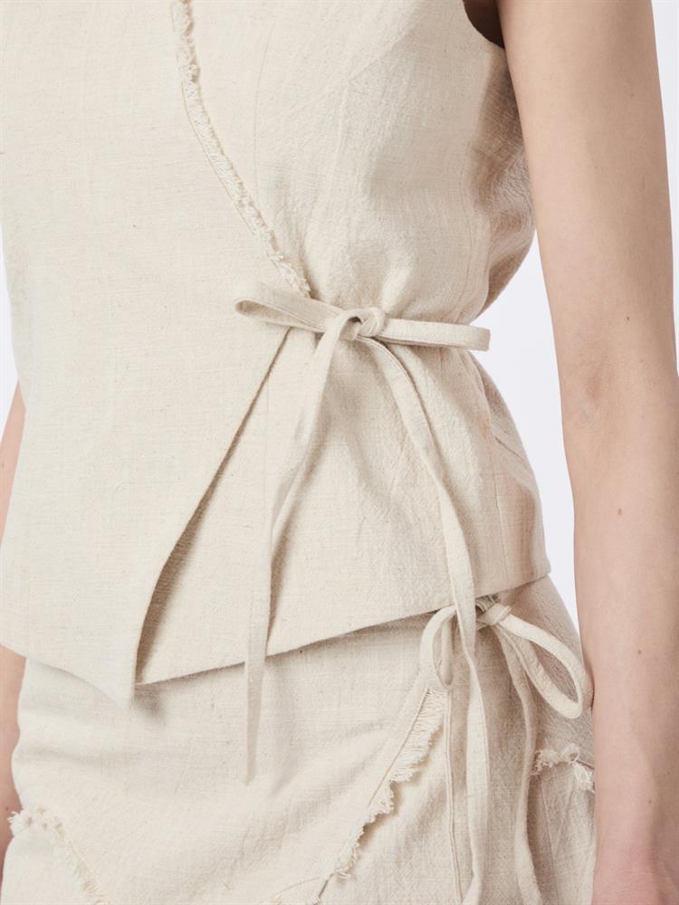NEO NOIR FILORA RAMIE WRAP WAISTCOAT