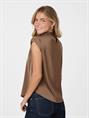 NEO NOIR FLEUR DRAPY SATIN BLOUSE