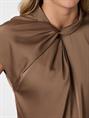 NEO NOIR FLEUR DRAPY SATIN BLOUSE