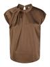 NEO NOIR FLEUR DRAPY SATIN BLOUSE