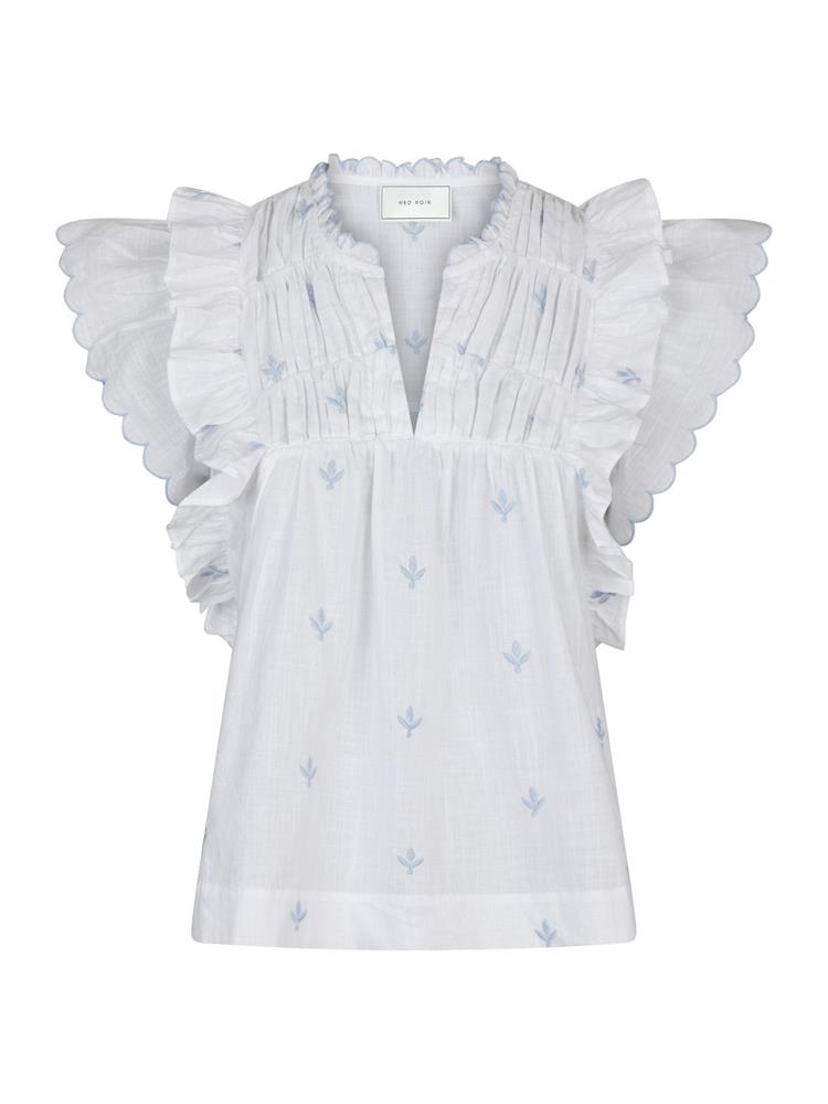 NEO NOIR JAYLA EMBROIDERY TOP