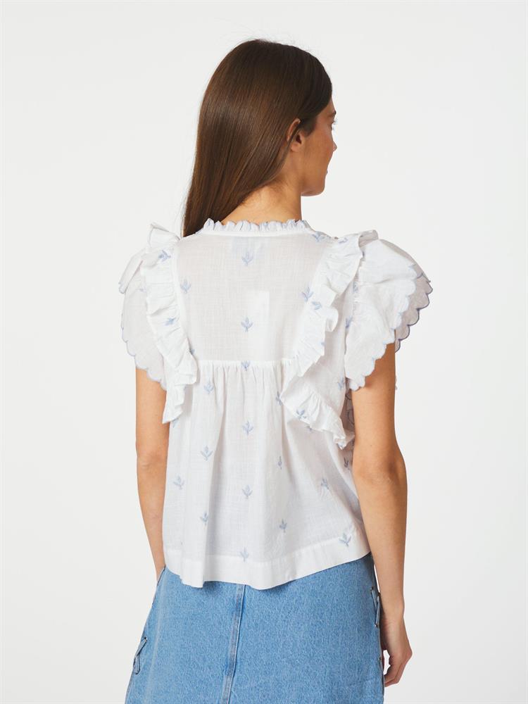 NEO NOIR JAYLA EMBROIDERY TOP