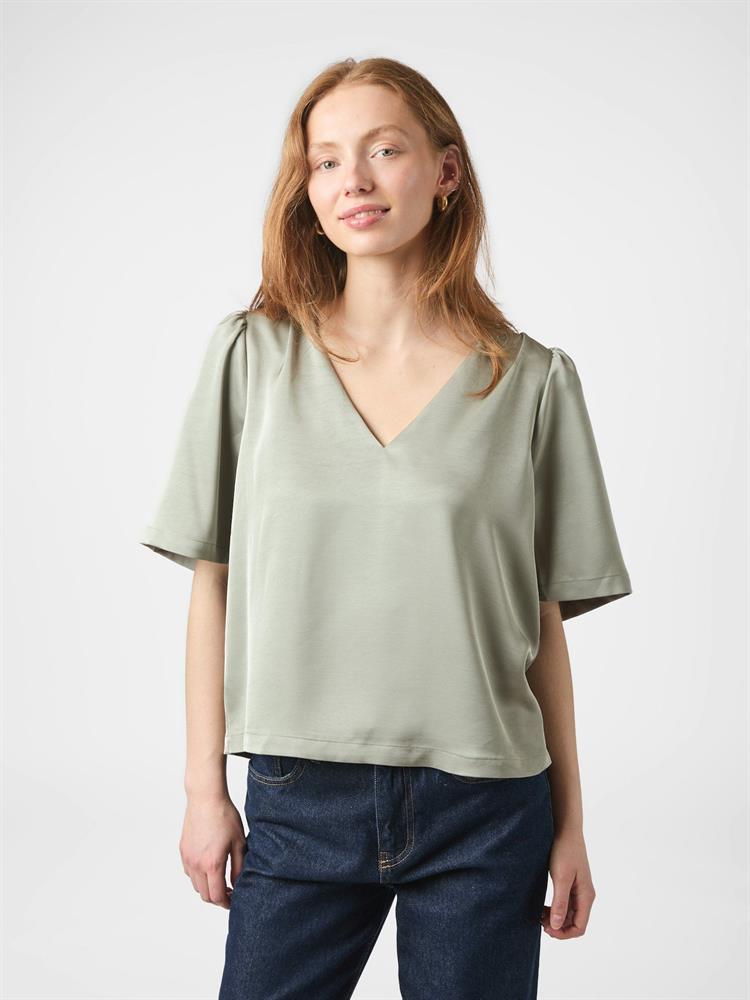 NEO NOIR LARGO HEAVY SATEEN BLOUSE