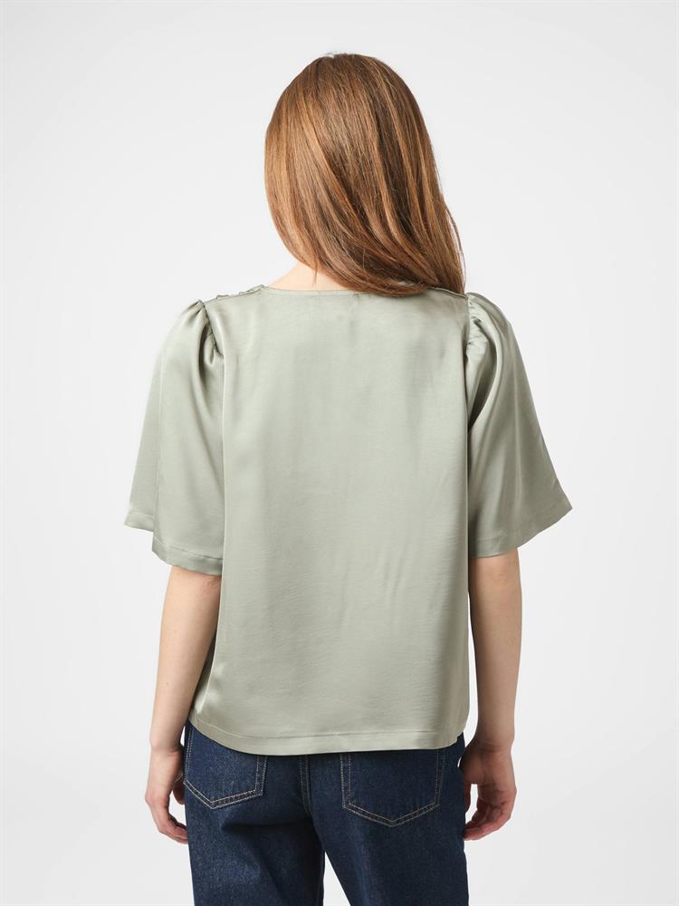 NEO NOIR LARGO HEAVY SATEEN BLOUSE