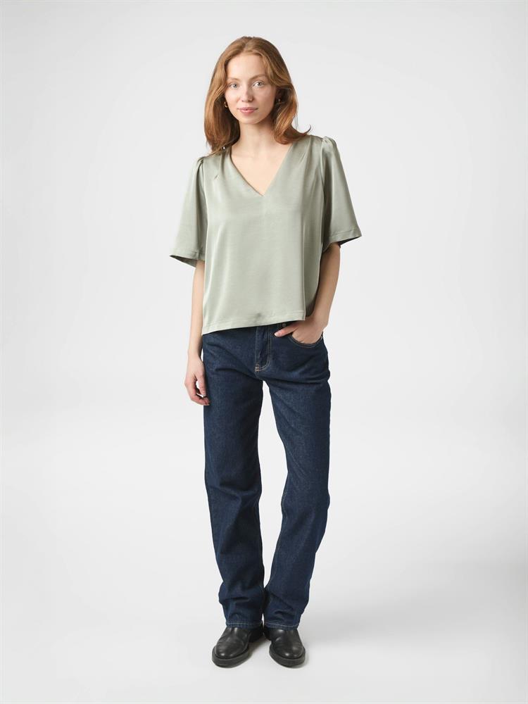 NEO NOIR LARGO HEAVY SATEEN BLOUSE