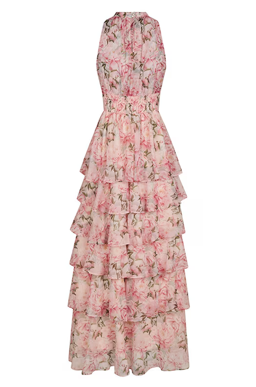 NEO NOIR MARLI FLOWER CHIFFON DRESS