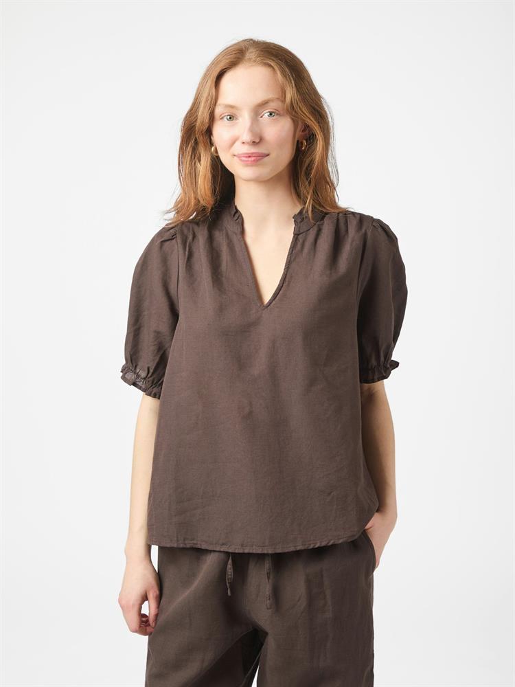 NEO NOIR ODESA LINEN BLOUSE