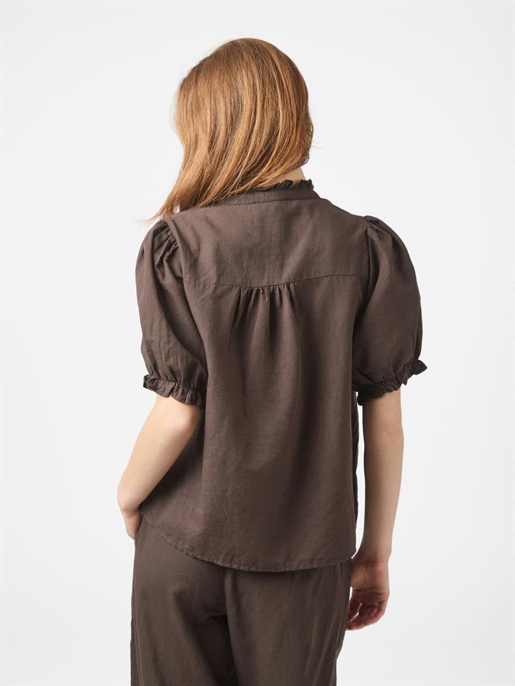 NEO NOIR ODESA LINEN BLOUSE