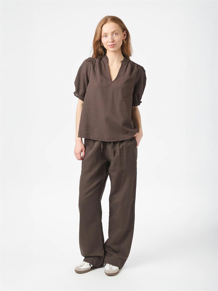 NEO NOIR ODESA LINEN BLOUSE
