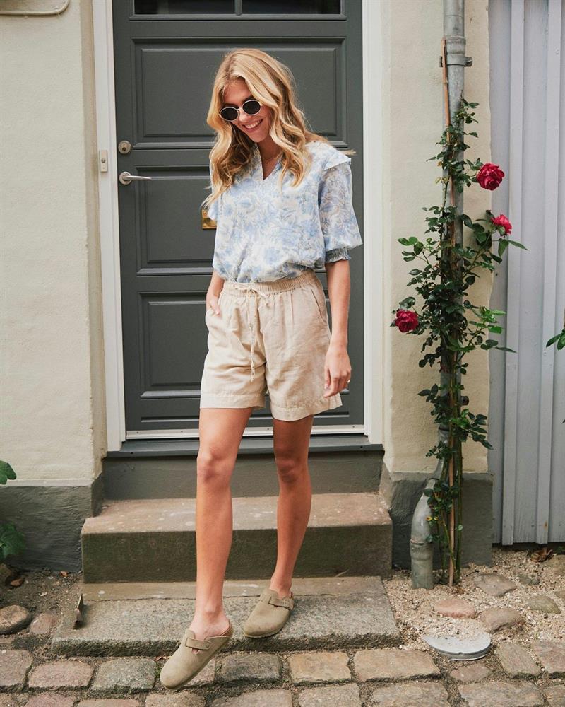 NEO NOIR SHEA LINEN SHORTS
