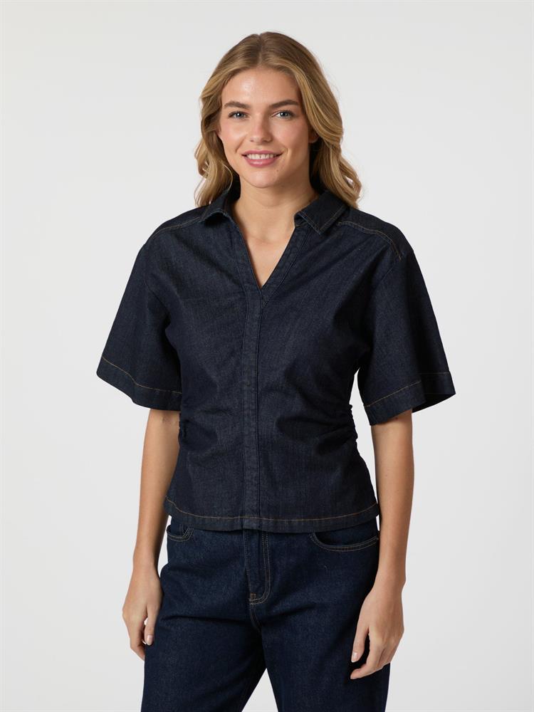 NEO NOIR SPENDA DENIM BLOUSE