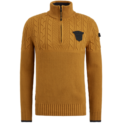 PME Legend Half zip collar cotton rib knit