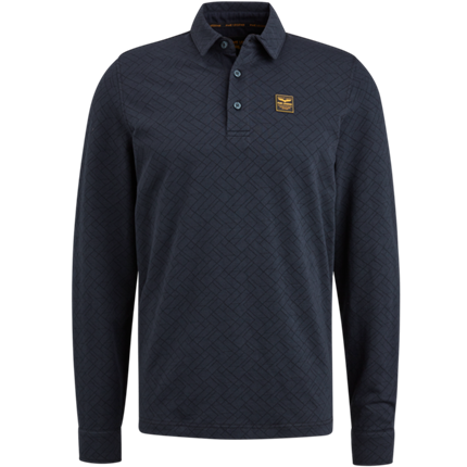 PME Legend Long sleeve polo Jacquard jersey