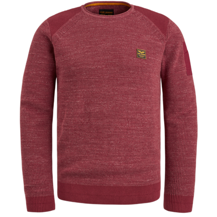 PME Legend R-neck cotton rib melee knit