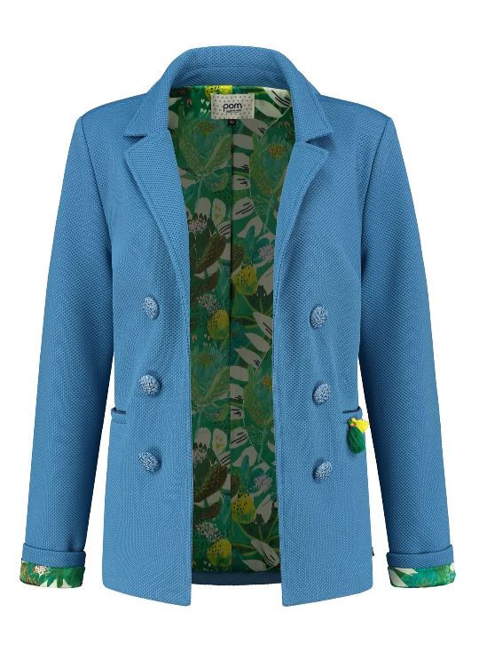Pom Amsterdam BLAZER - SKY BLUE SHIMMER