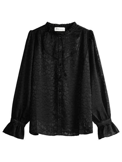 Pom Amsterdam BLOUSE - Hearts Black