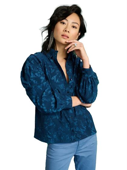 Pom Amsterdam BLOUSE LOVE ETERNAL BLUE